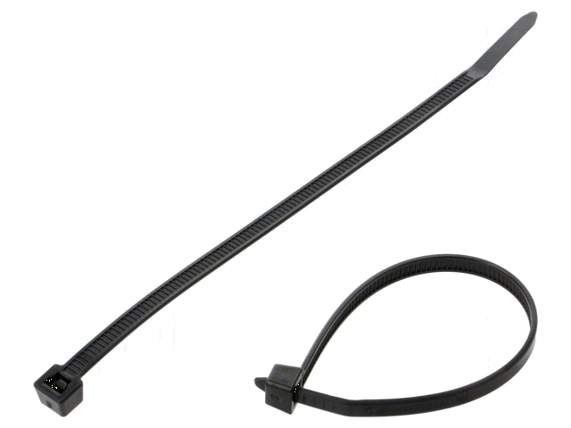 Kabelbinder; L: 150mm; W: 4,6mm; polyamide; 170N; zwart; Ømax: 35mm Kabelbinder; L: 150mm; W: 4,6mm; polyamide; 170N; zwart; Ømax: 35mm